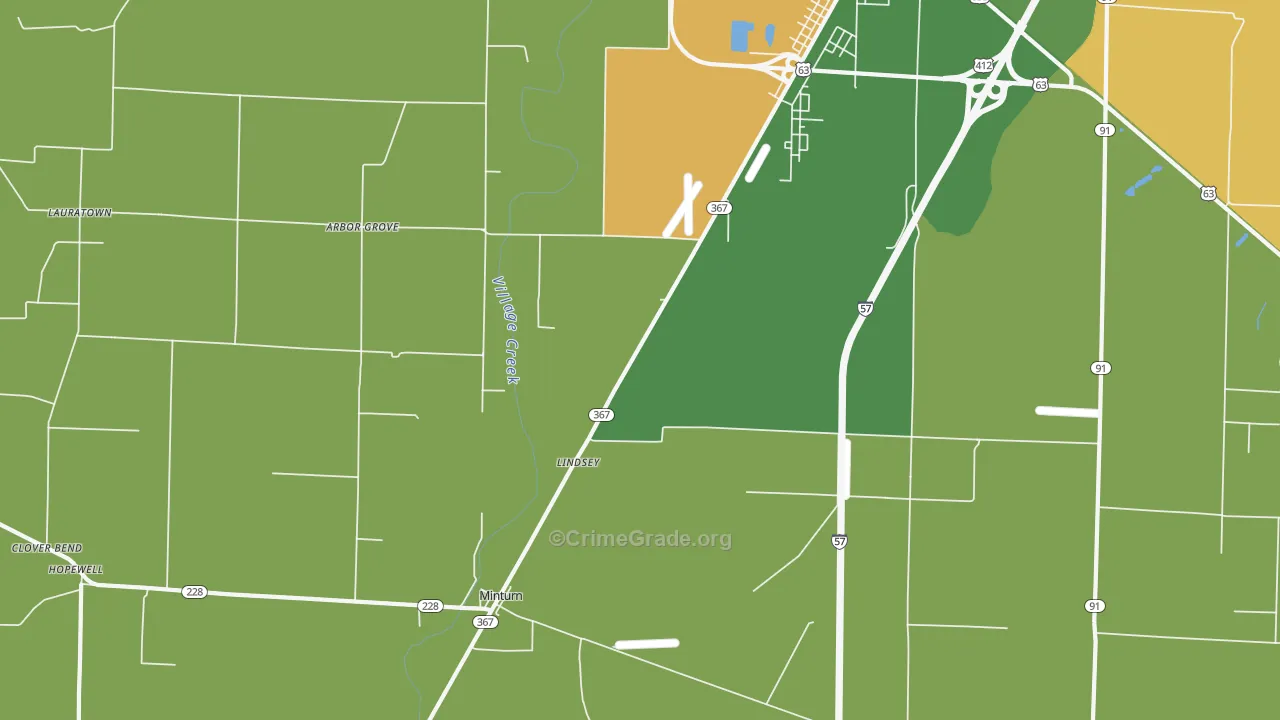 Minturn, AR Map of Theft Rates