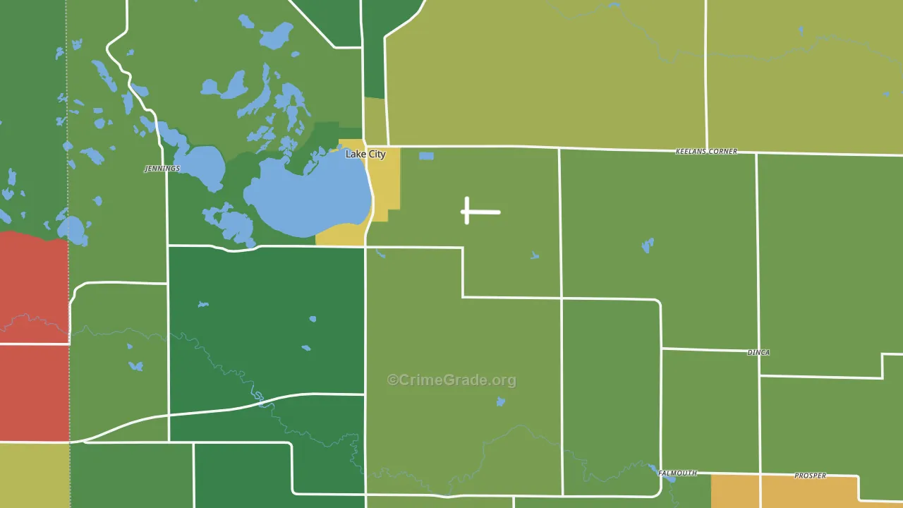 Missaukee County, MI Map of Theft Rates