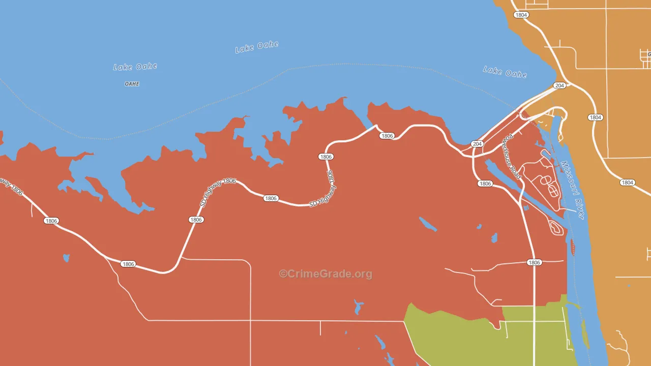 Mission Ridge, SD Map of Theft Rates