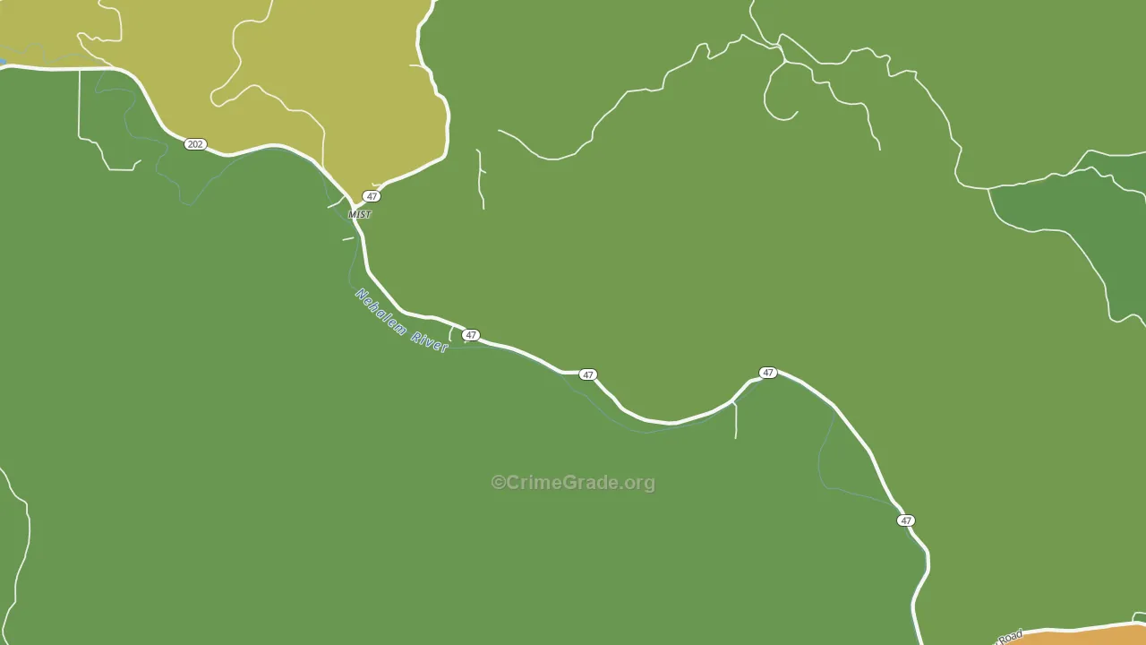 Mist, OR Map of Theft Rates