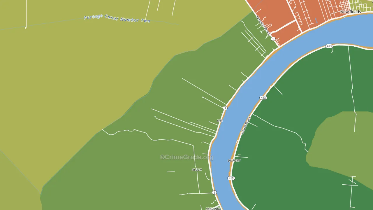 Mix, LA Map of Theft Rates