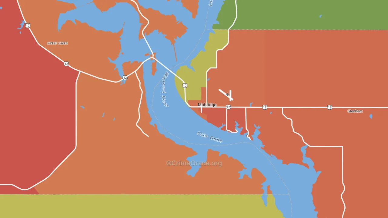 Mobridge, SD Map of Theft Rates