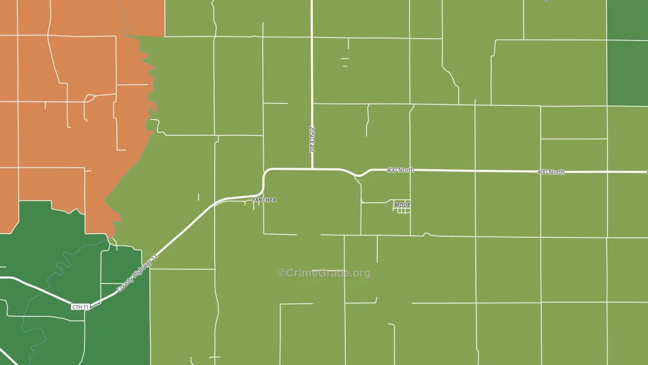 Mode, IL Map of Theft Rates