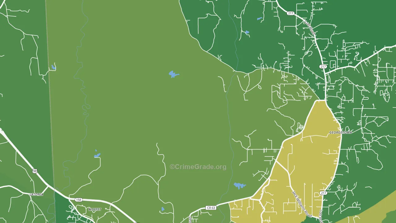 Moffet, AL Map of Theft Rates