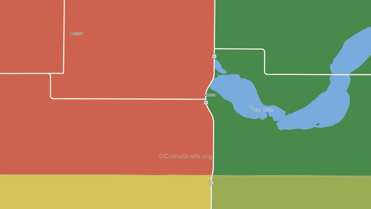Moffit, ND Map of Theft Rates