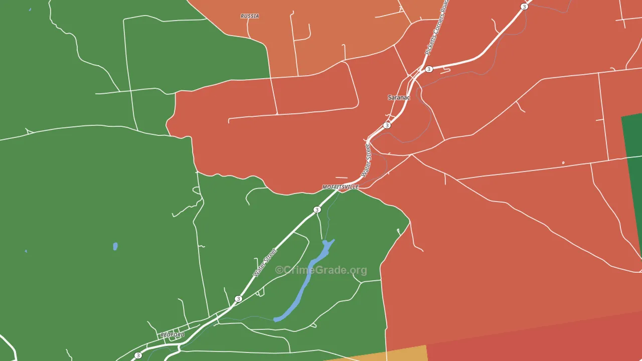 Moffitsville, NY Map of Theft Rates
