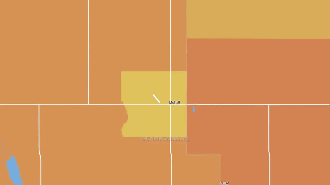 Mohall, ND Map of Theft Rates