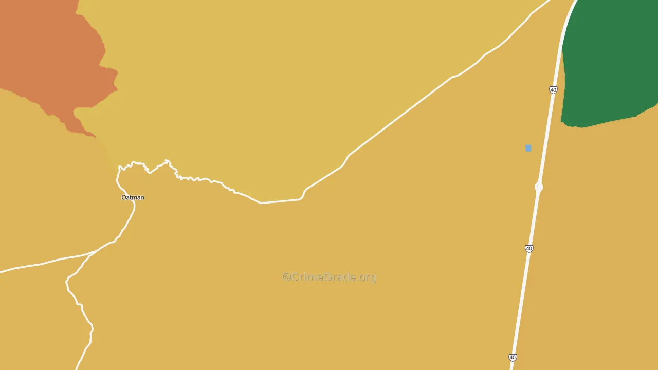 Mohave County, AZ Map of Theft Rates