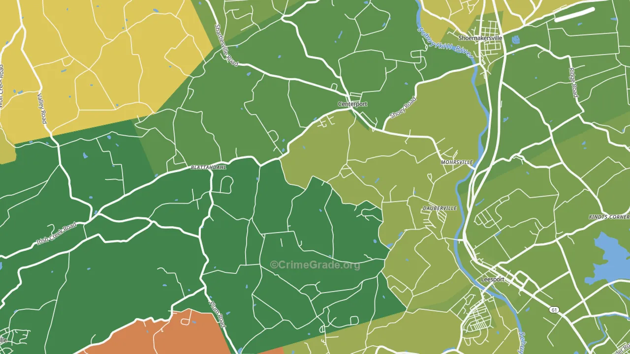 Mohrsville, PA Map of Theft Rates