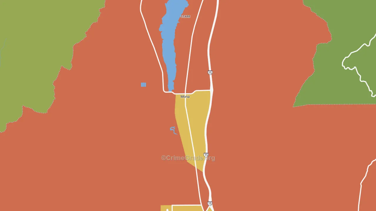 Mona, UT Map of Theft Rates