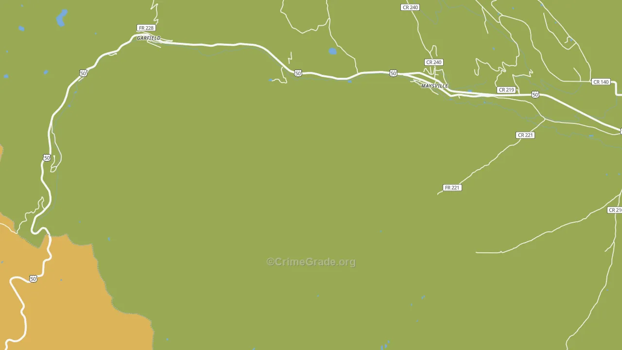 Monarch, CO Map of Theft Rates