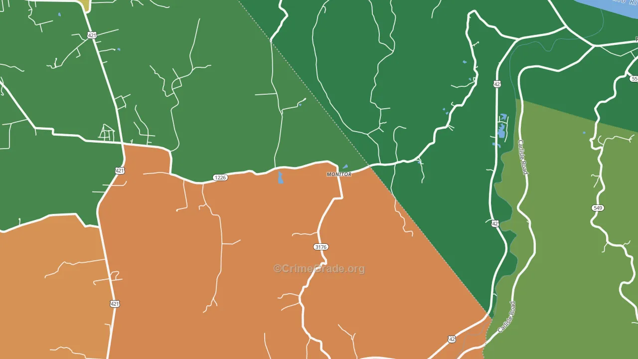 Monitor, KY Map of Theft Rates