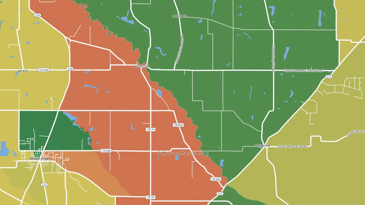 Monitor, OR Map of Theft Rates
