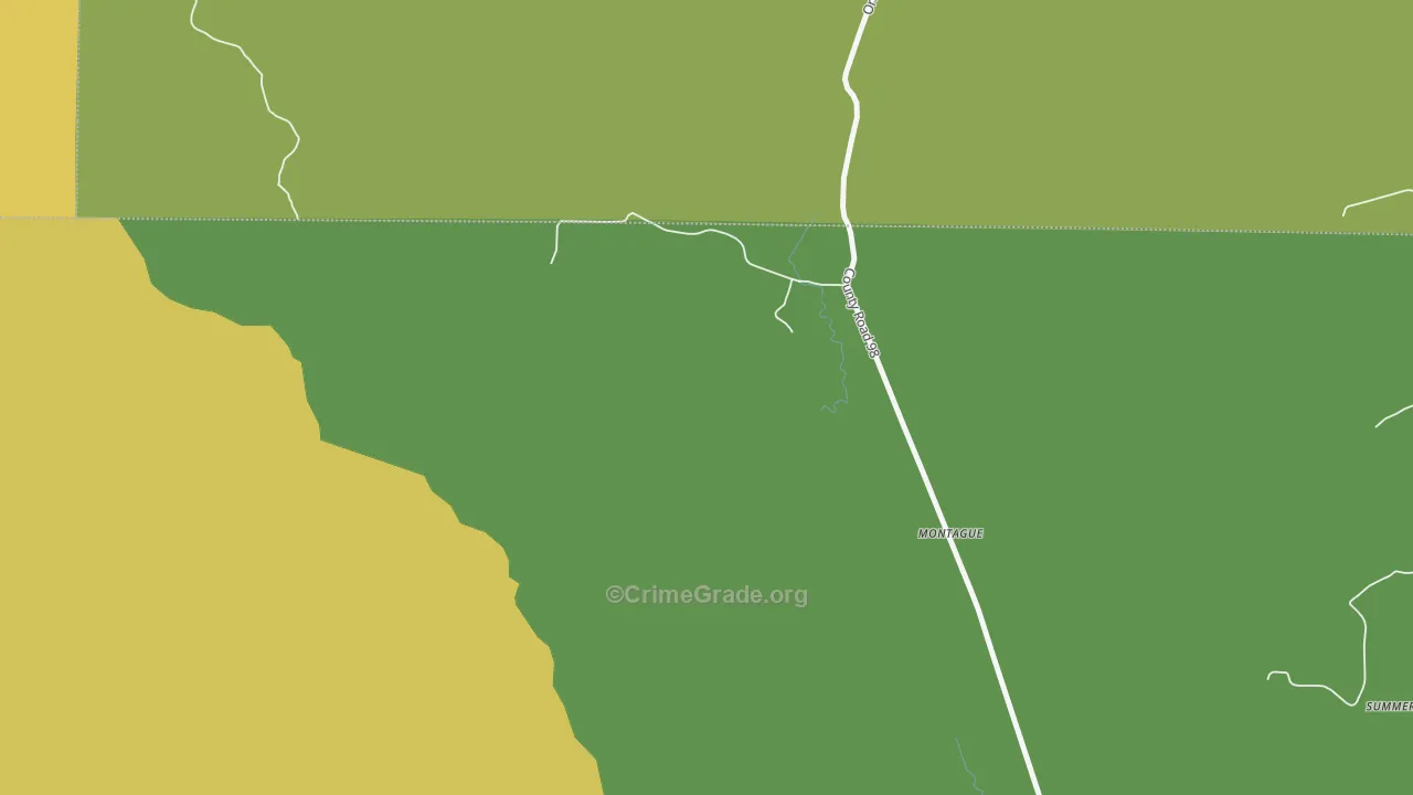 Montague, AL Map of Theft Rates