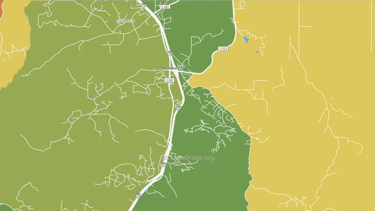 Montana City, MT Map of Theft Rates