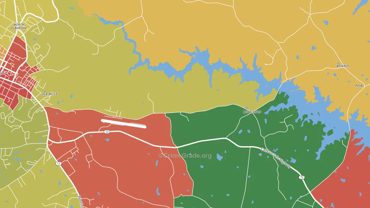 Montevideo, GA Map of Theft Rates