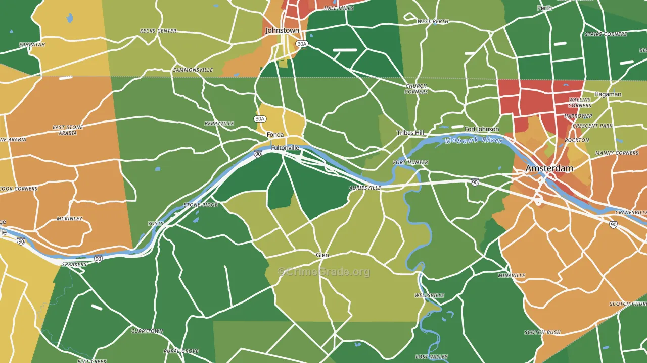 Montgomery County, NY Map of Theft Rates