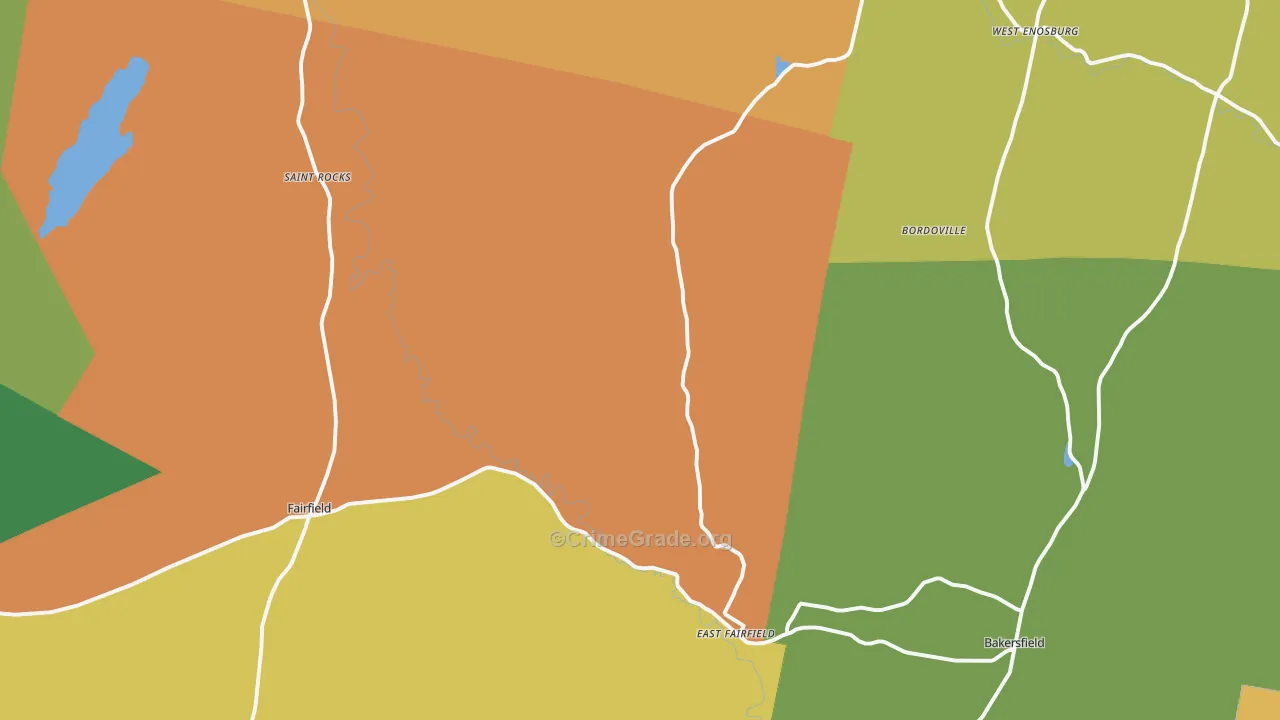 Montgomery, VT Map of Theft Rates