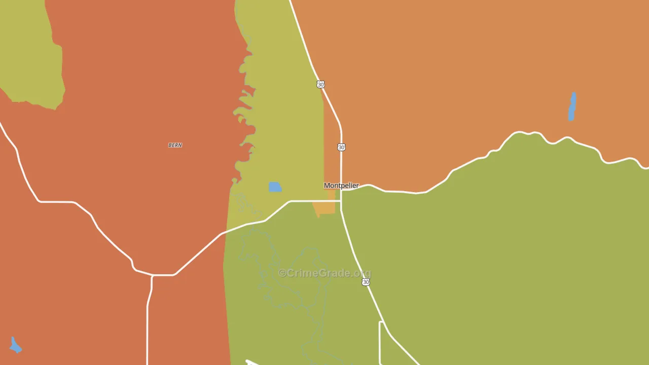 Montpelier, ID Map of Theft Rates