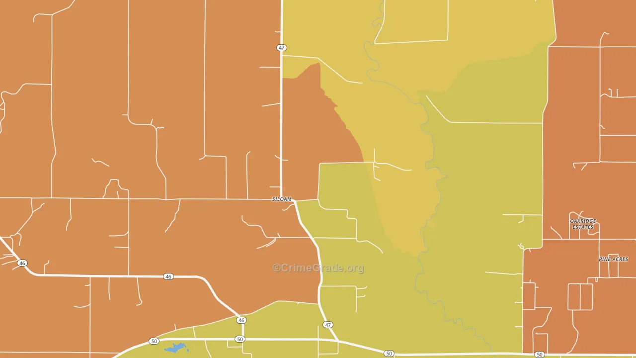 Montpelier, MS Map of Theft Rates