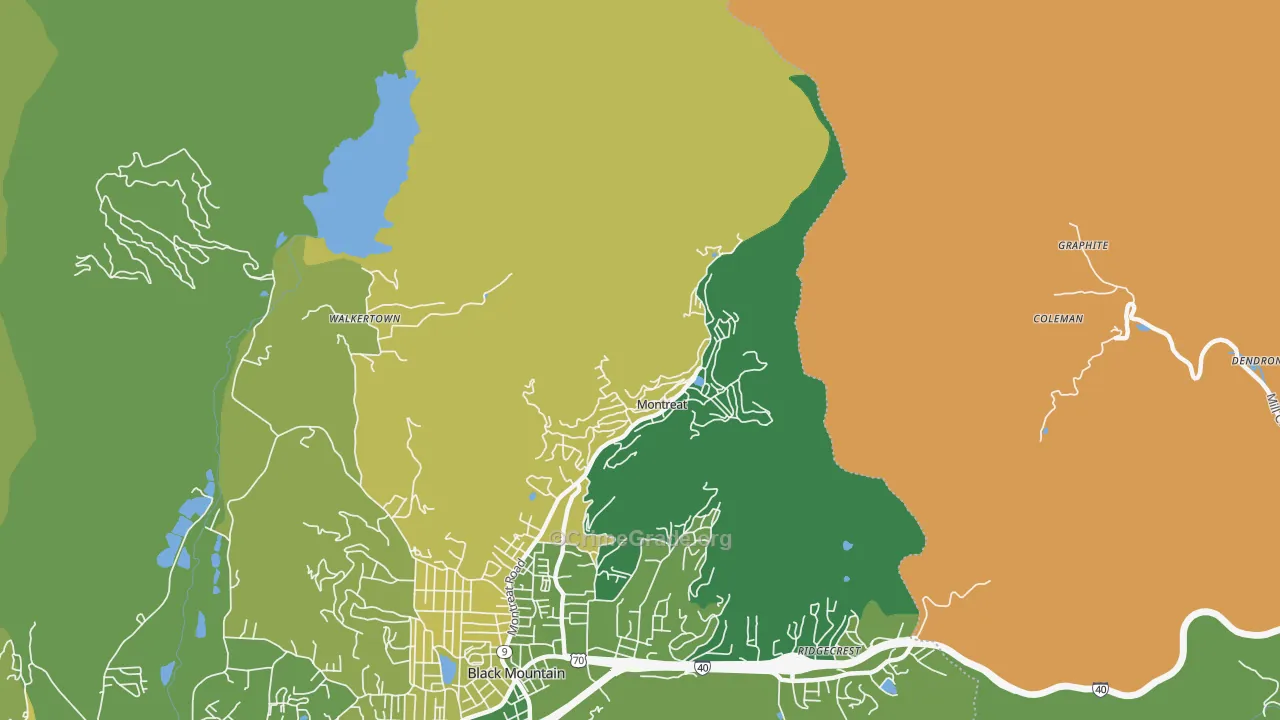 Montreat, NC Map of Theft Rates