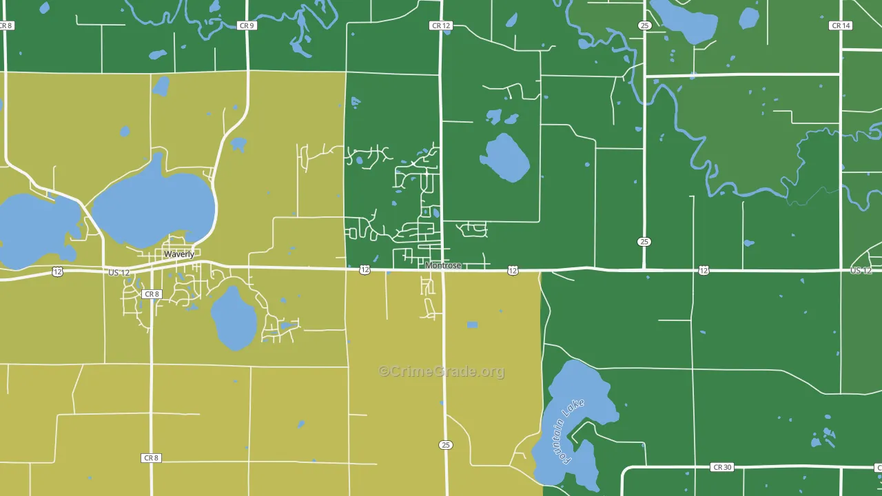 Montrose, MN Map of Theft Rates