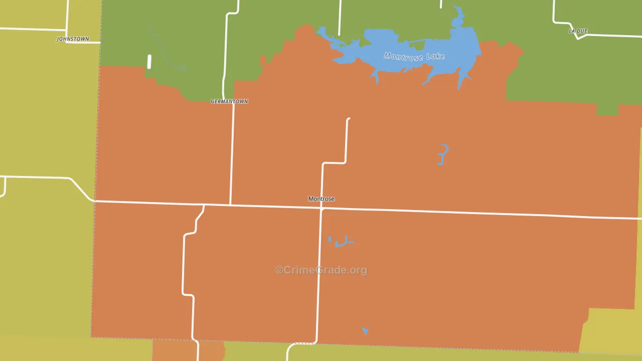 Montrose, MO Map of Theft Rates