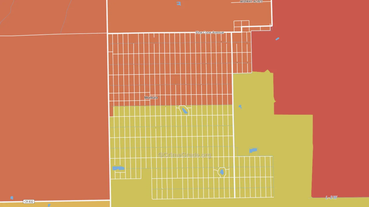 Montura, FL Map of Theft Rates