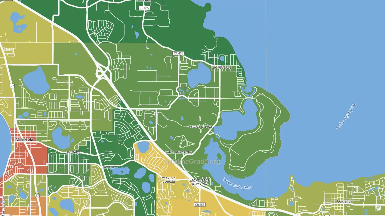 Montverde, FL Map of Theft Rates