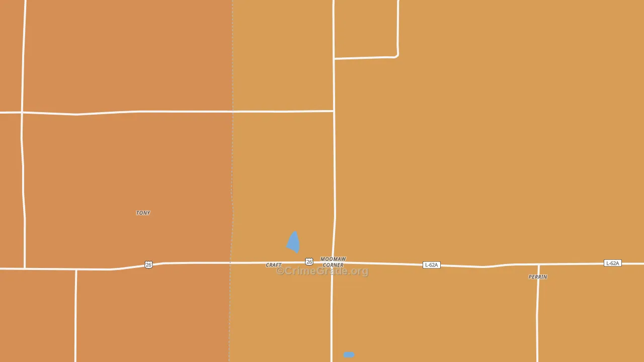 Moomaw Corner, NE Map of Theft Rates