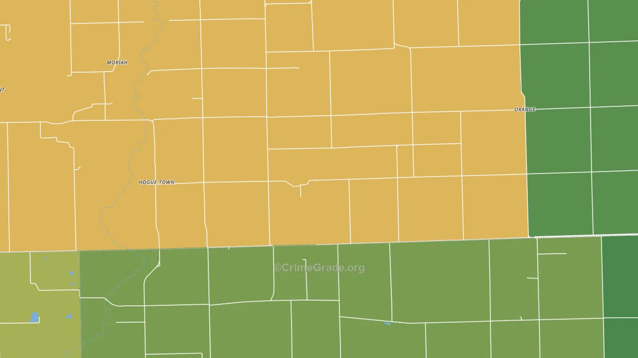 Moonshine, IL Map of Theft Rates