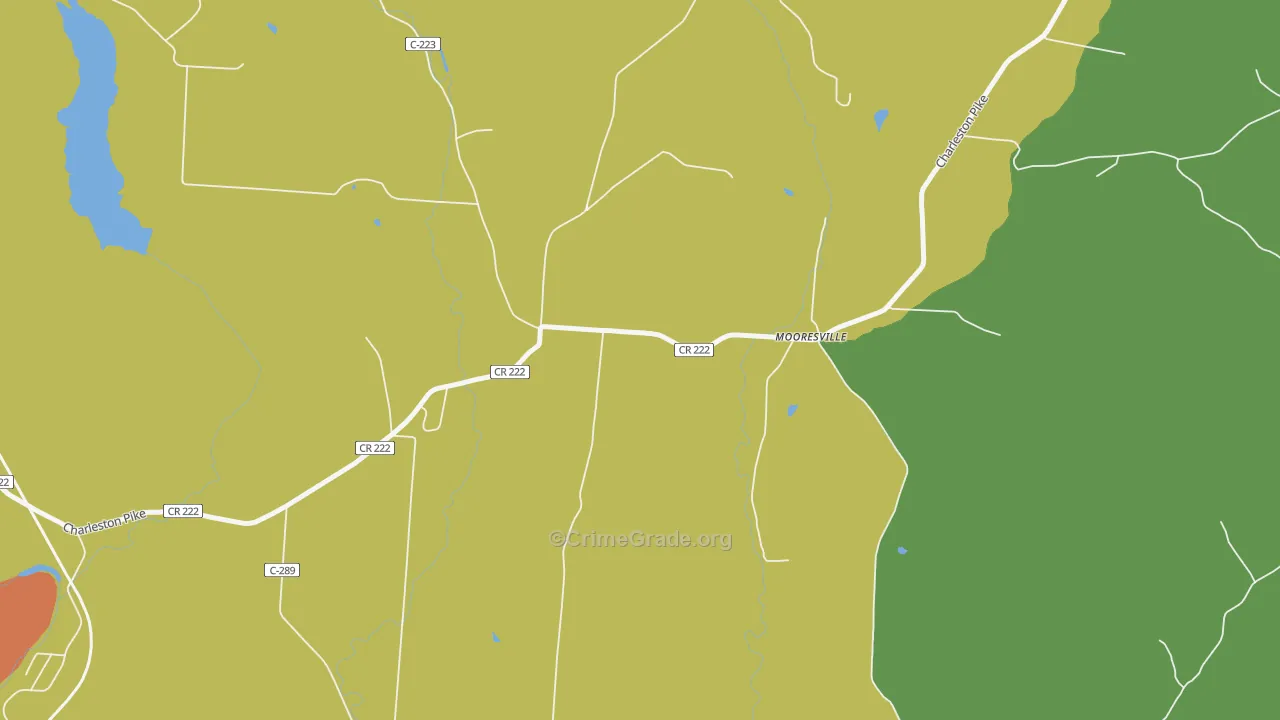 Mooresville, OH Map of Theft Rates