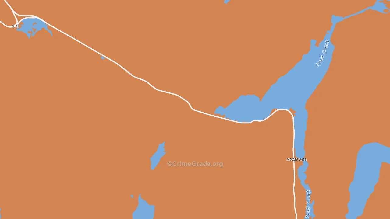 Moose Pass, AK Map of Theft Rates