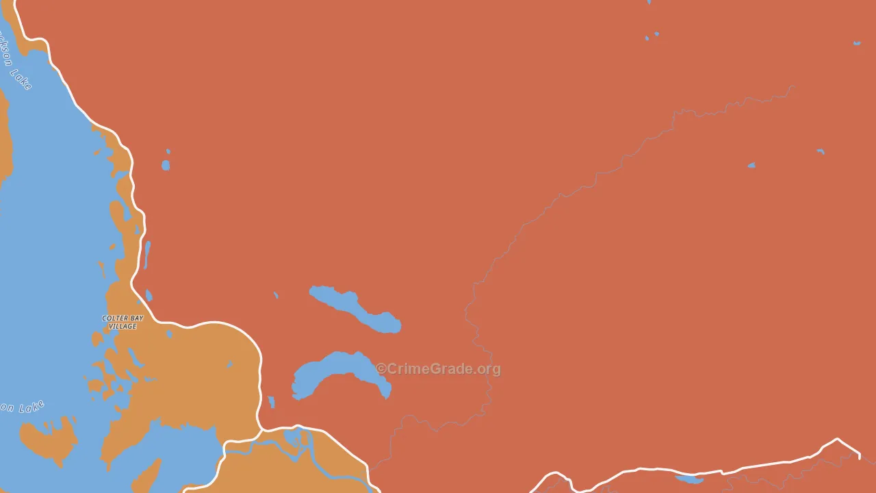Moran, WY Map of Theft Rates