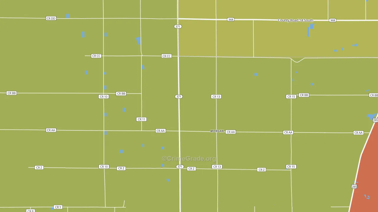 Morgan, CO Map of Theft Rates