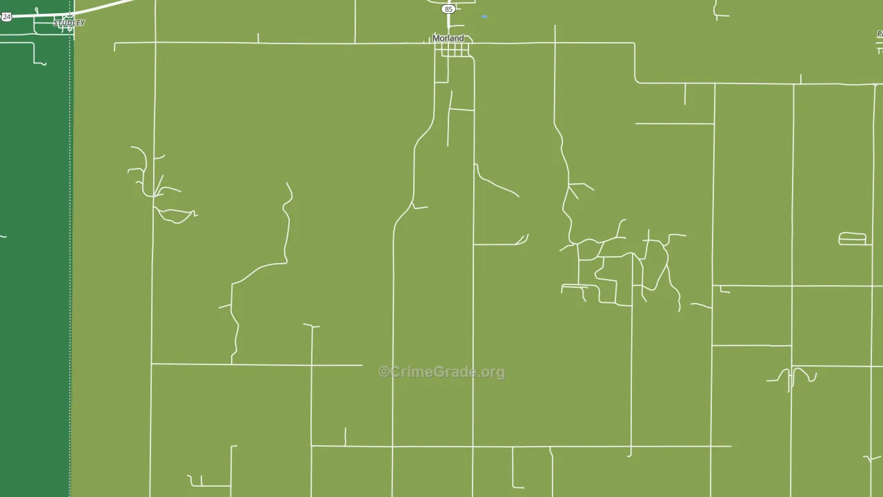 Morland, KS Map of Theft Rates
