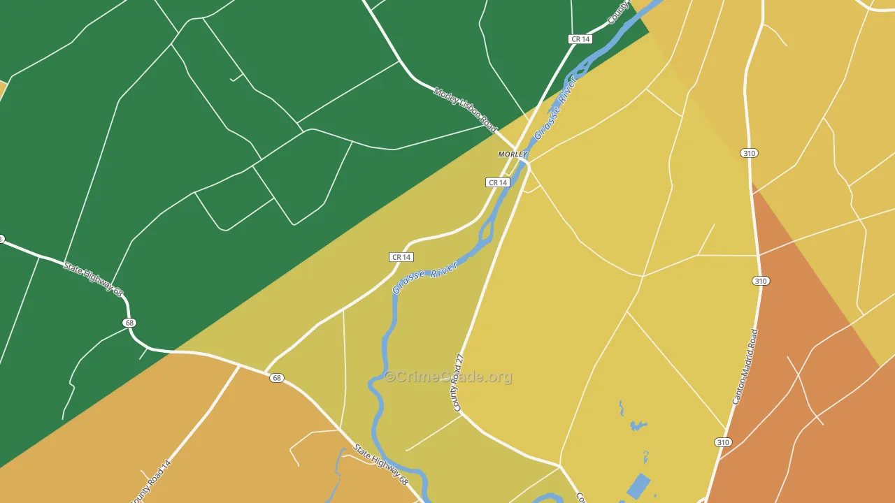 Morley, NY Map of Theft Rates