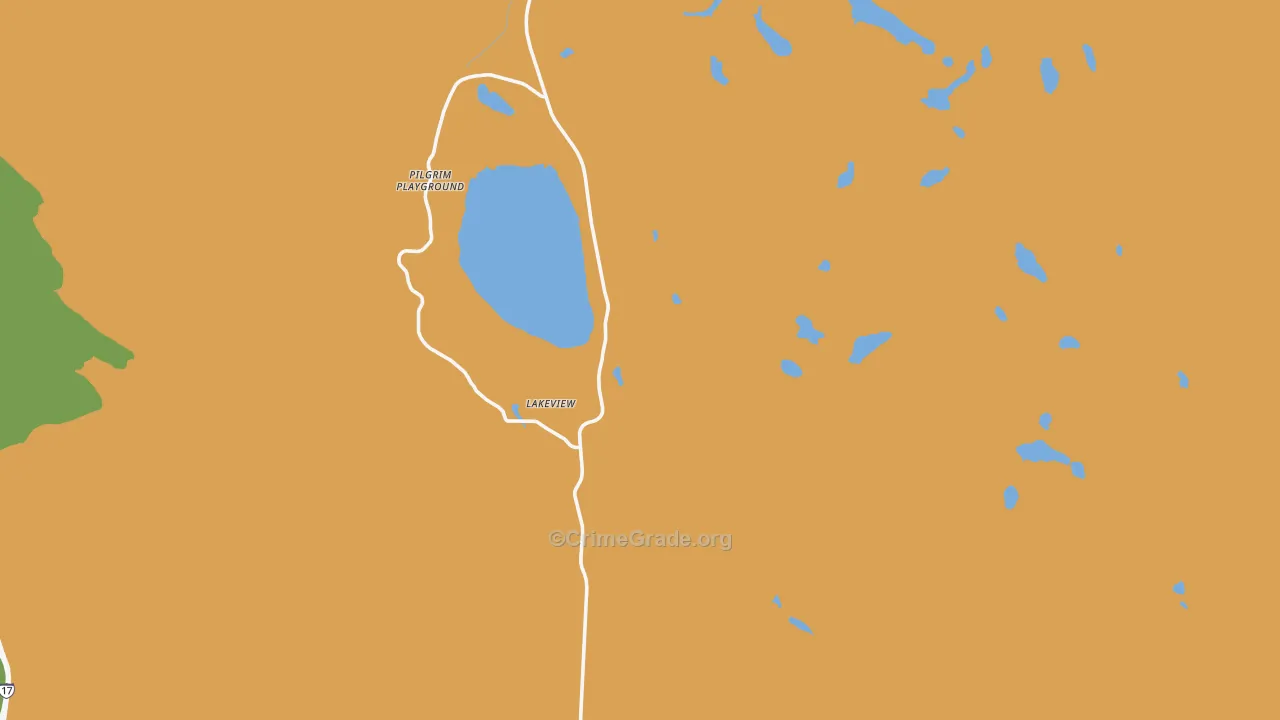 Mormon Lake, AZ Map of Theft Rates