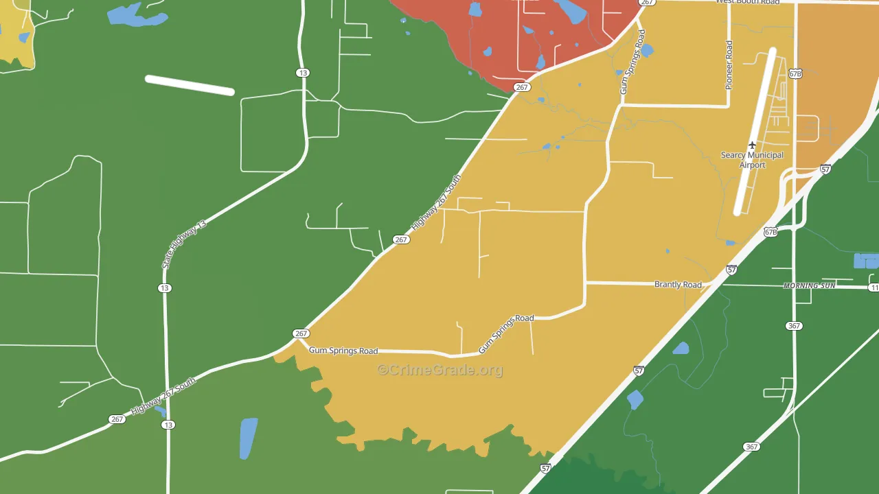 Morning Sun, AR Map of Theft Rates