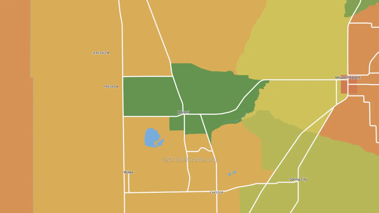 Moroni, UT Map of Theft Rates