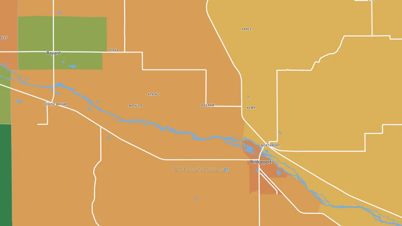 Morrill County, NE Map of Theft Rates