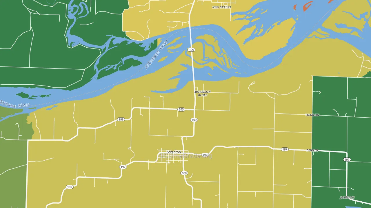 Morrison Bluff, AR Map of Theft Rates