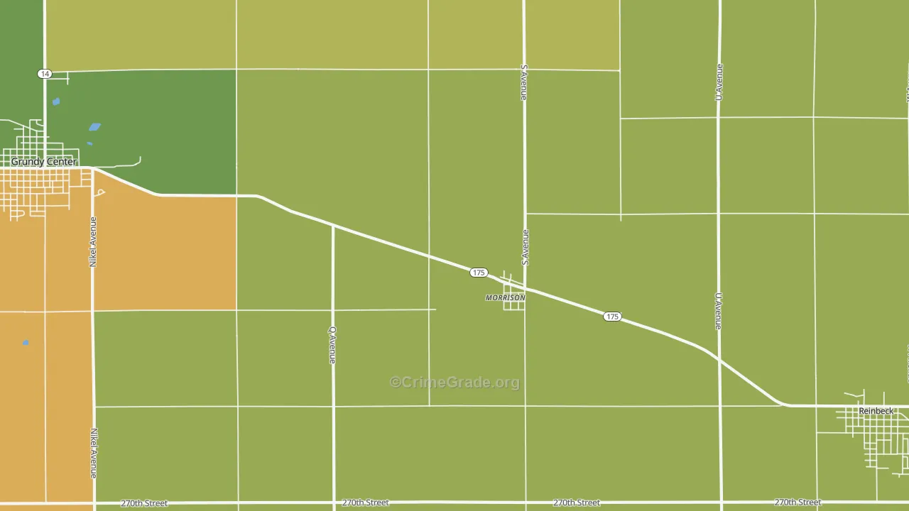Morrison, IA Map of Theft Rates