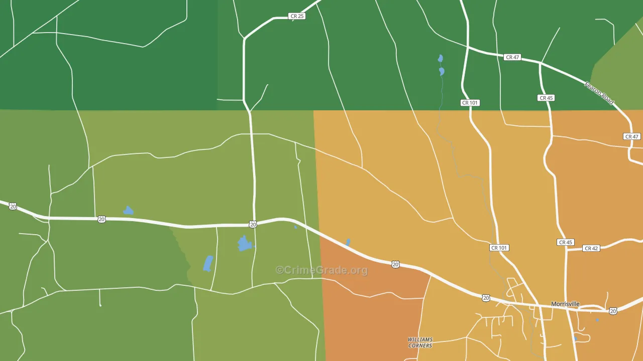 Morrisville Station, NY Map of Theft Rates