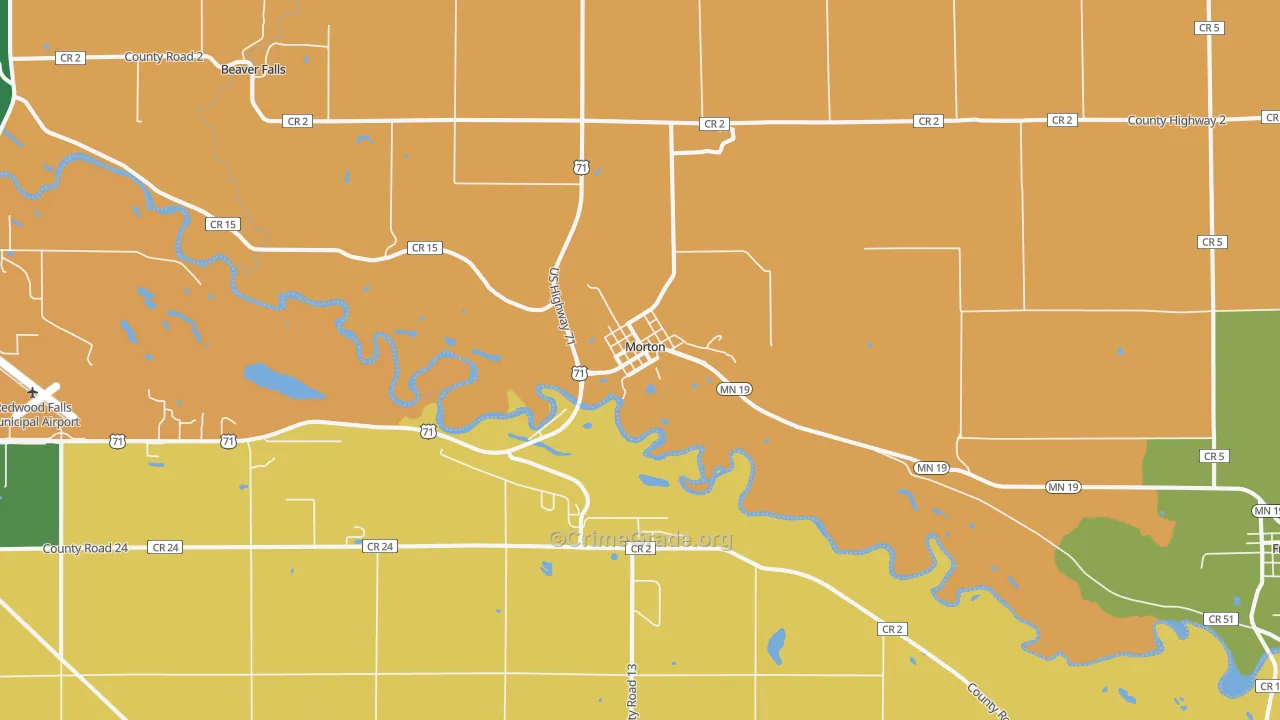 Morton, MN Map of Theft Rates