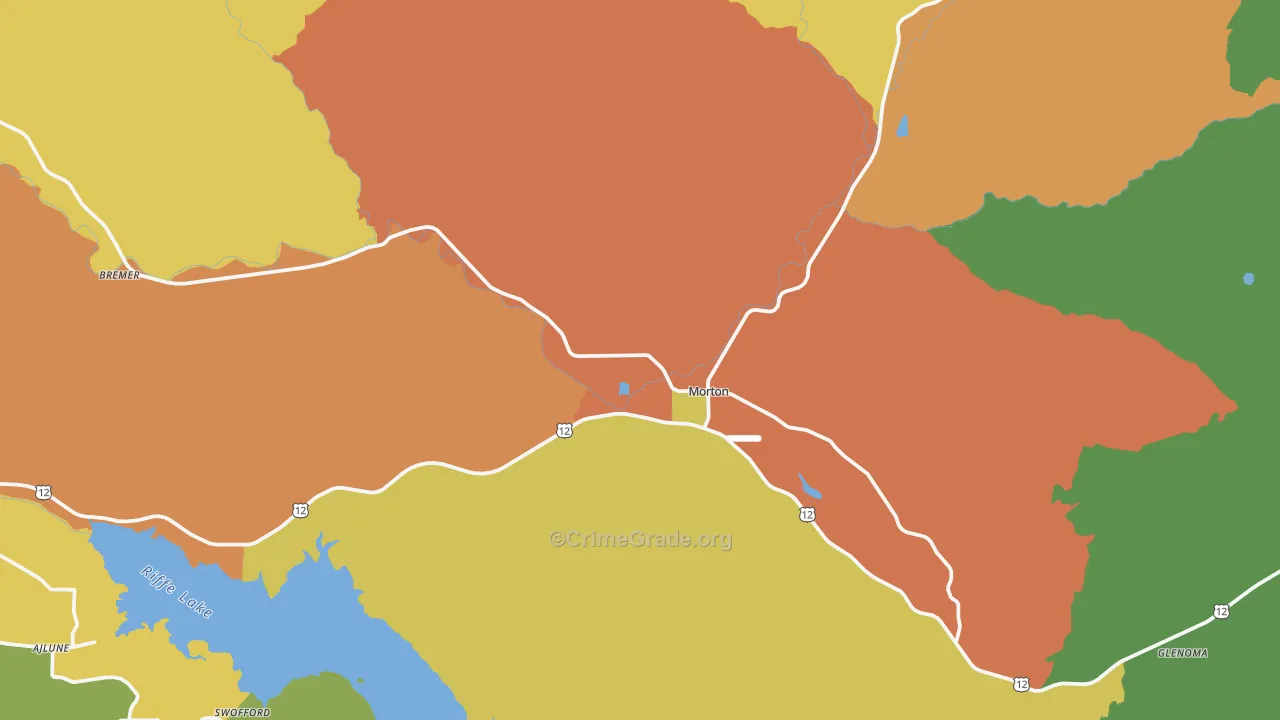 Morton, WA Map of Theft Rates