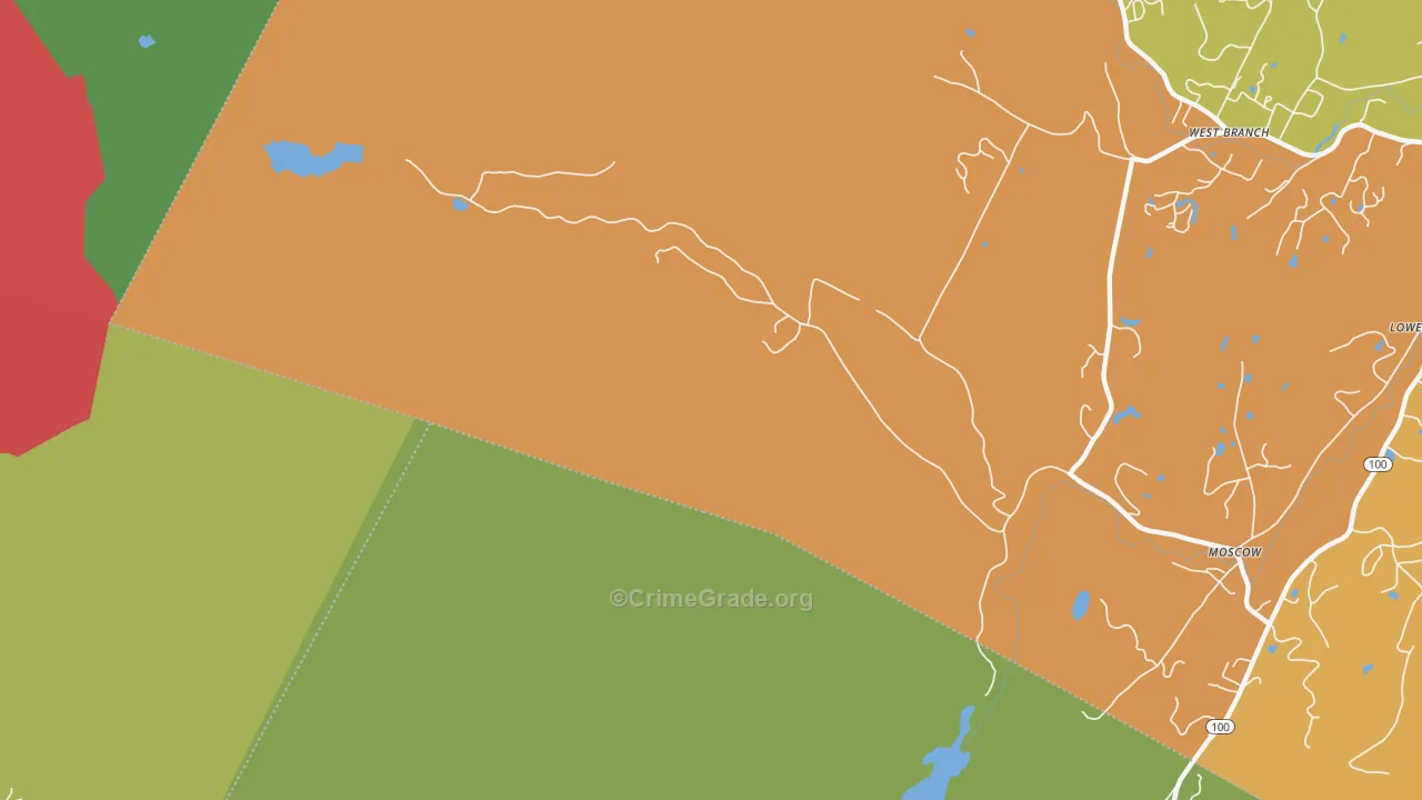 Moscow, VT Map of Theft Rates