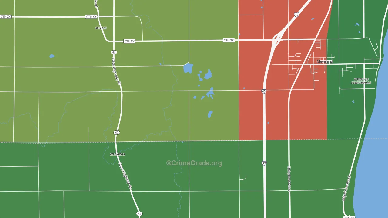 Mosel, WI Map of Theft Rates