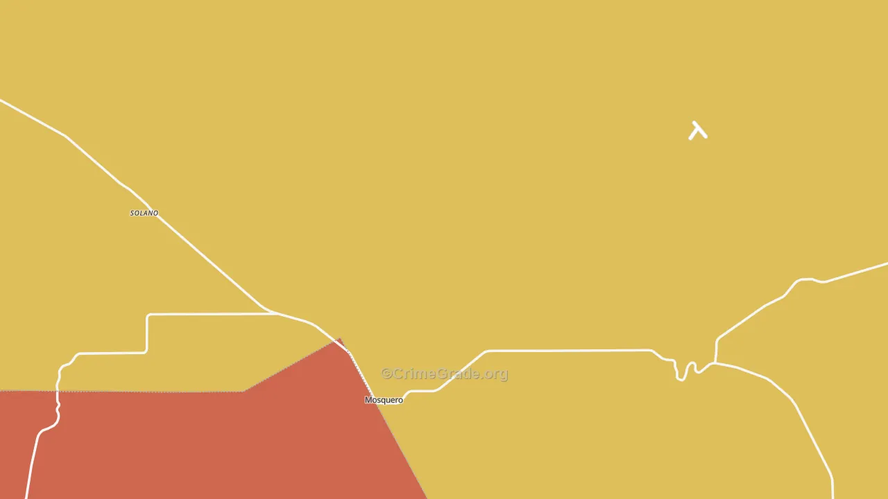 Mosquero, NM Map of Theft Rates