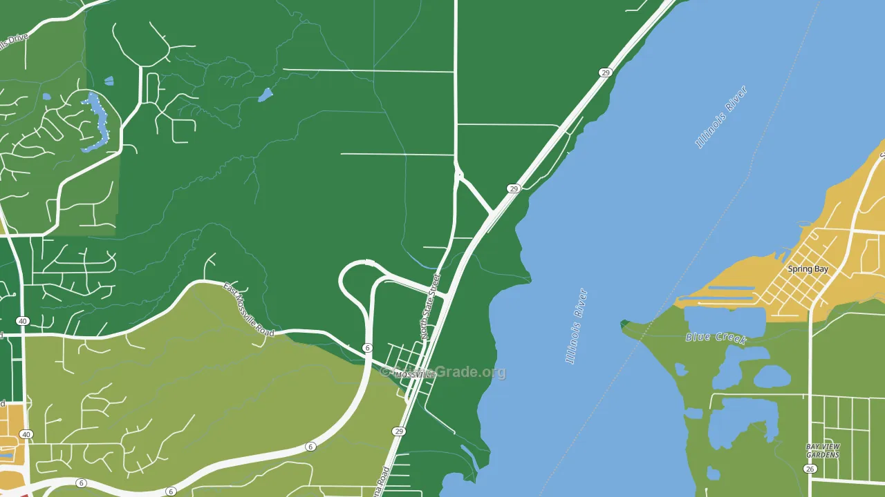 Mossville, IL Map of Theft Rates